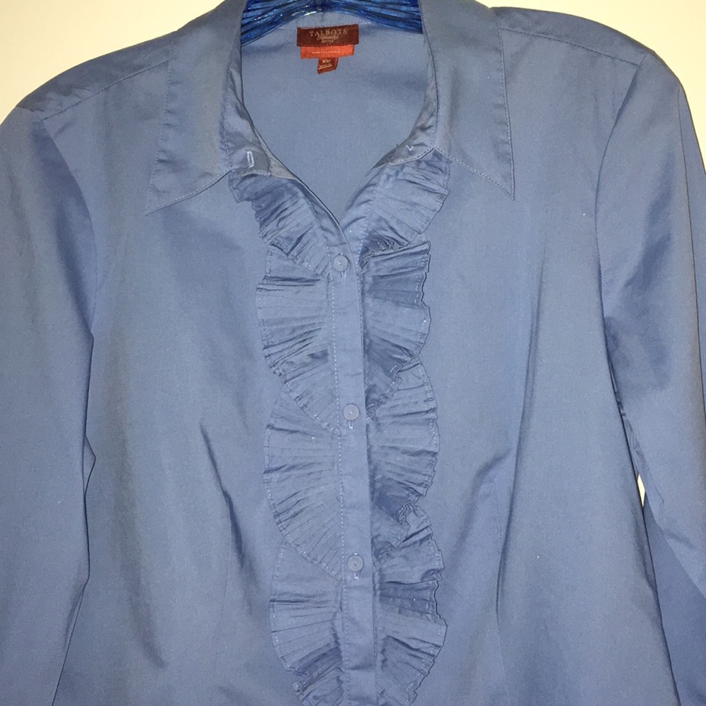TALBOTS FRONT PLEATED BLOUSE